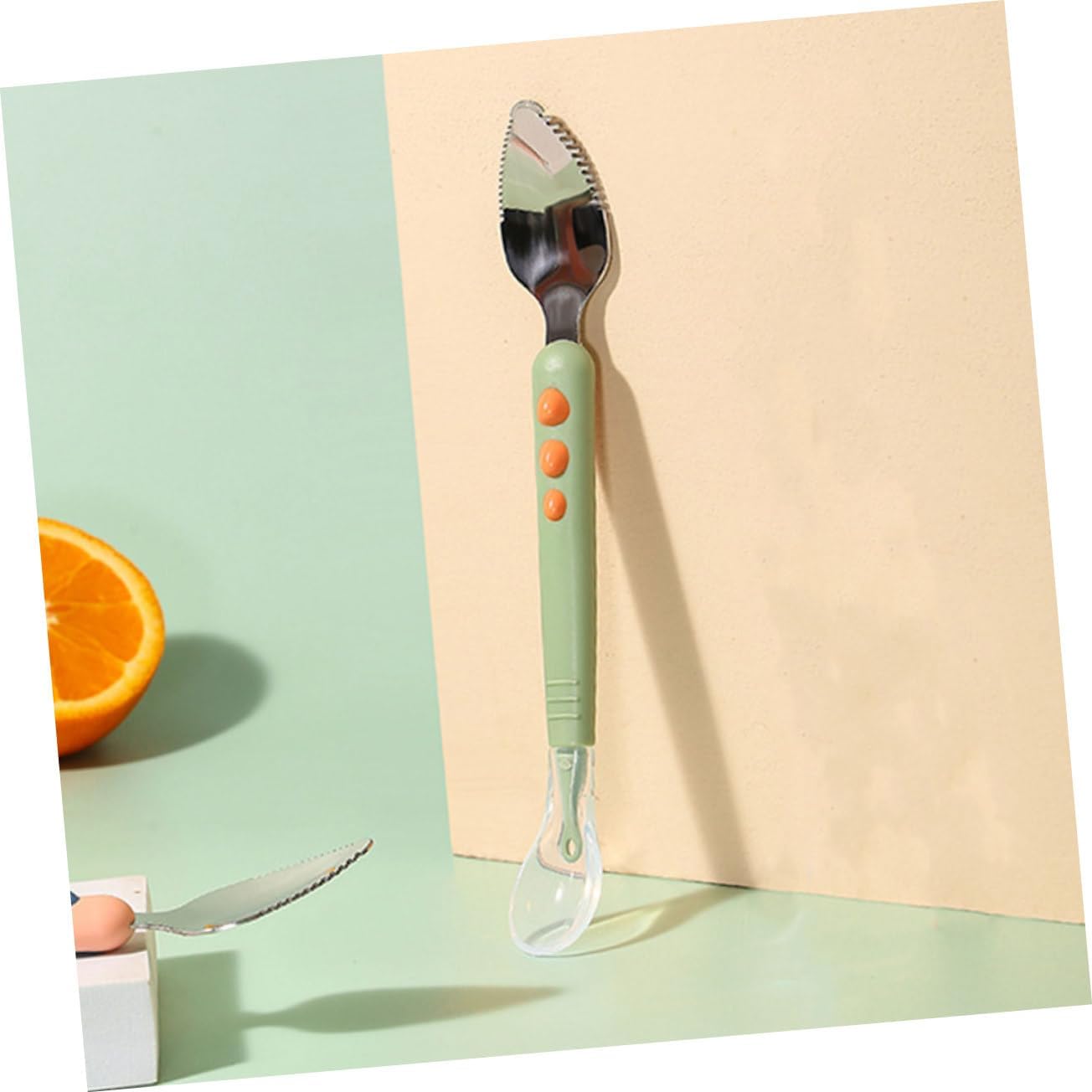 SHOWERORO 2pc Fruit Puree Spoons - Training Set for Your Little One