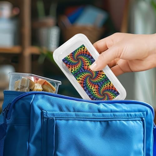 YQxwJL Bear Dancing Tie Dye Stainless Steel Flatware Set with Carrying Case