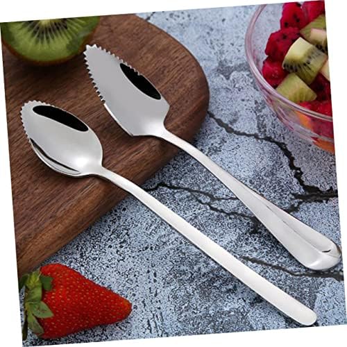 Stainless Steel Fruit Scraping Training Spoons for Babies