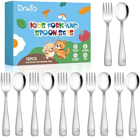 DRKIO Animal-Motivated Toddler Utensils Set