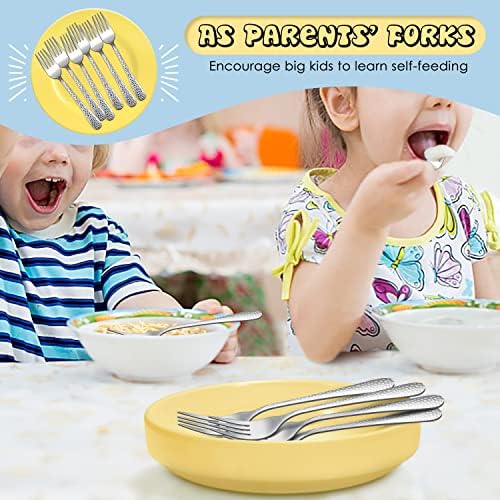 E-far Stainless Steel Kids Forks Safe Durable for Preschoolers
