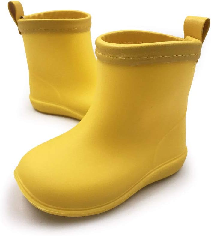 Amoji Baby Kids Easy-On Rain Shoes Boots for Toddler