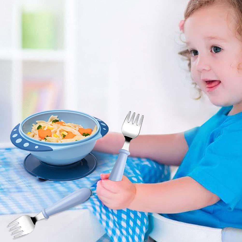 Pimoys6-Piece Toddler Forks BPA-free Safe Durable for Self-Feeding