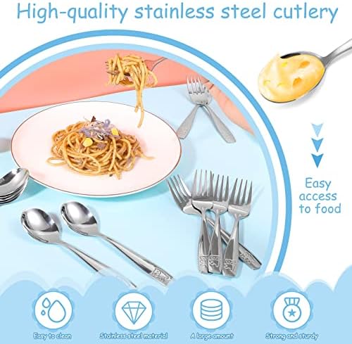 Safety Style - Pimoys 6-Piece Toddler Spoons Forks Set for Kids