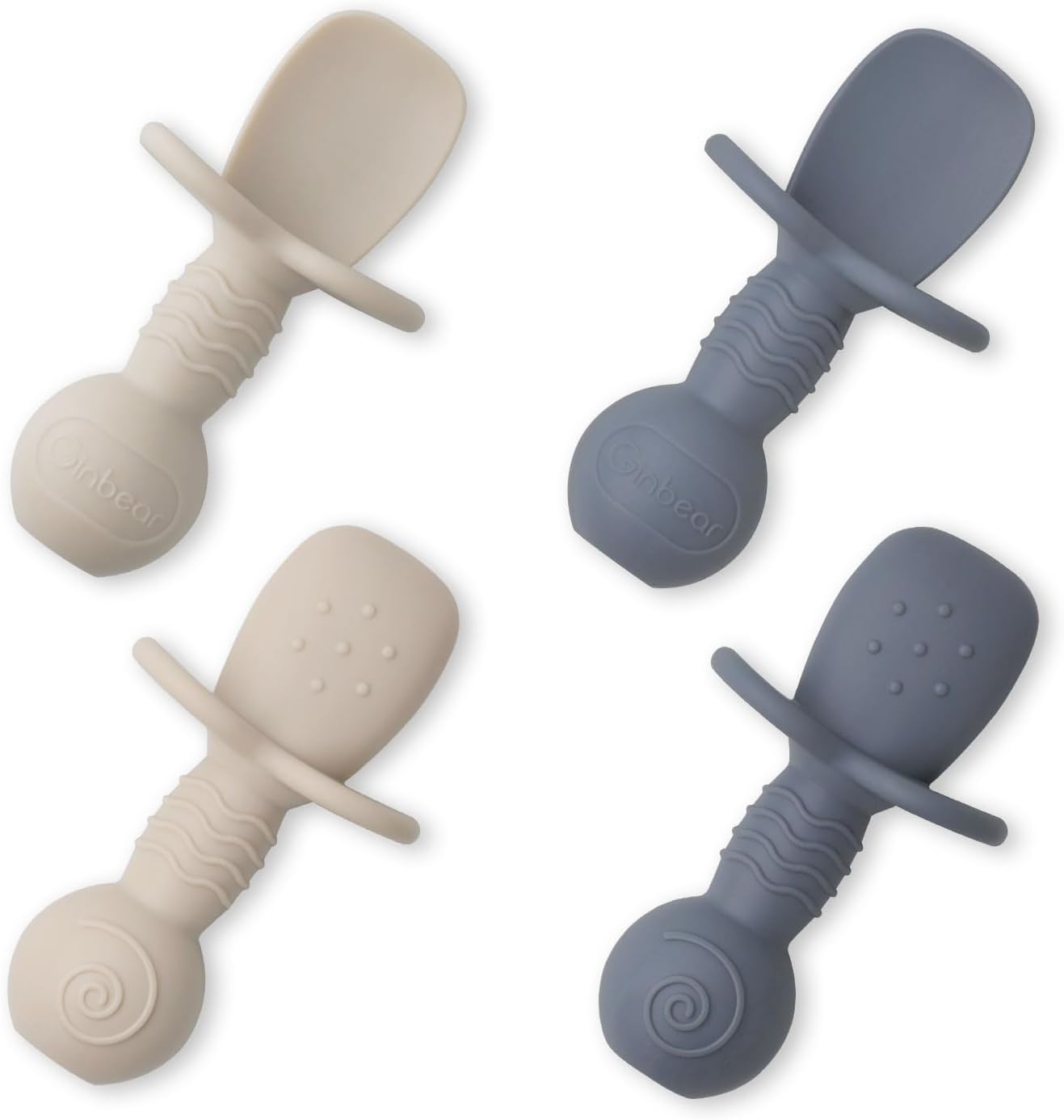 Ginbear Platinum Silicone Baby Spoons