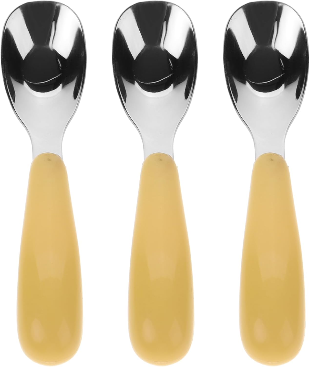 3pcs Toddler Spoons Stainless Steel Baby Utensils Set for Feeding