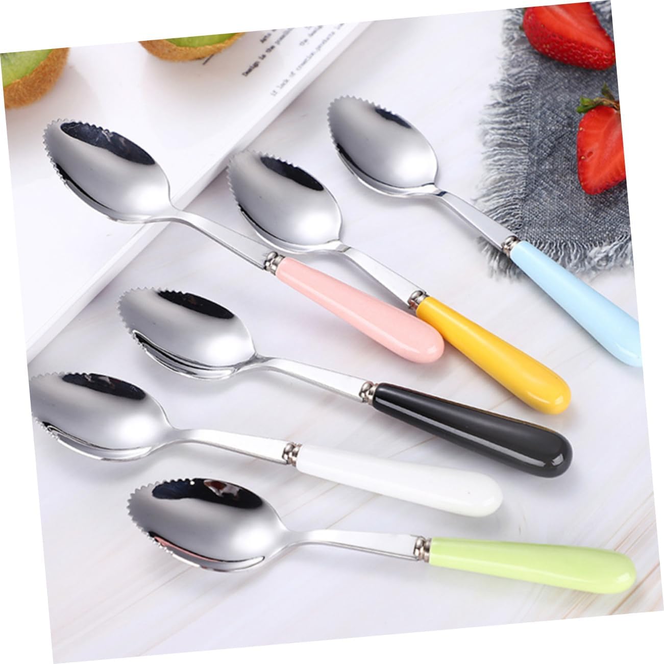 Sturdy 6-Piece Fruit Spoons