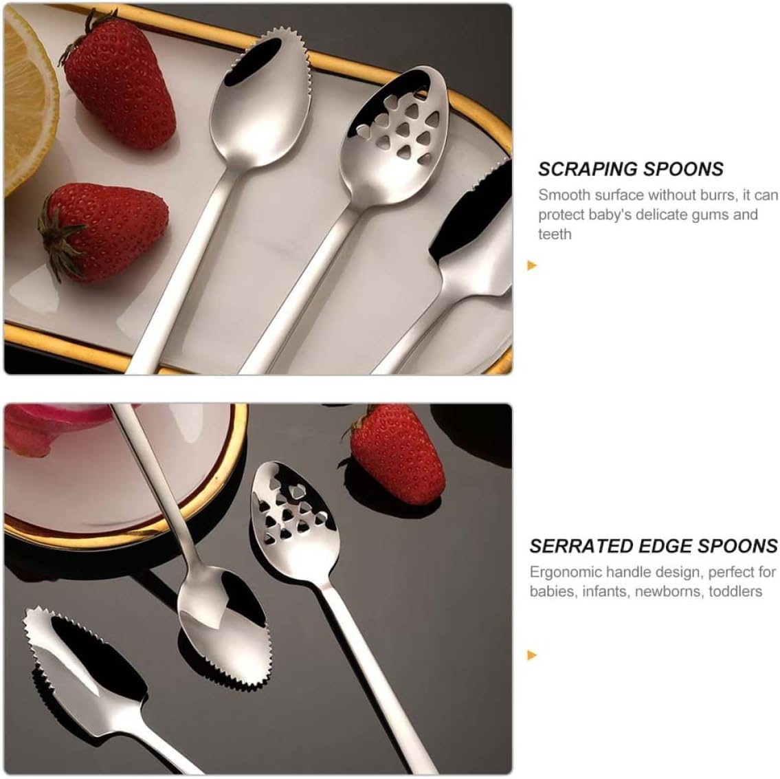 3-Piece Grapefruit Scoop Set for Toddlers