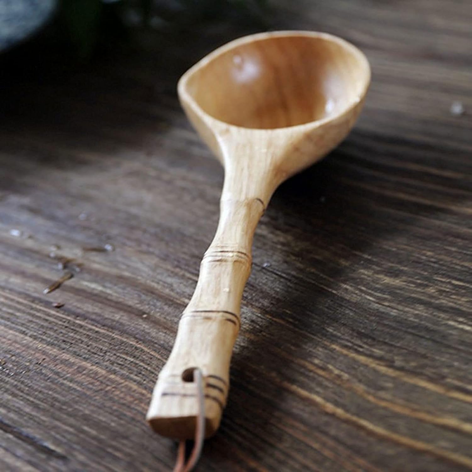 Bamboo Wooden Soup Spoon Ergonomic Safe for Kitchen Use