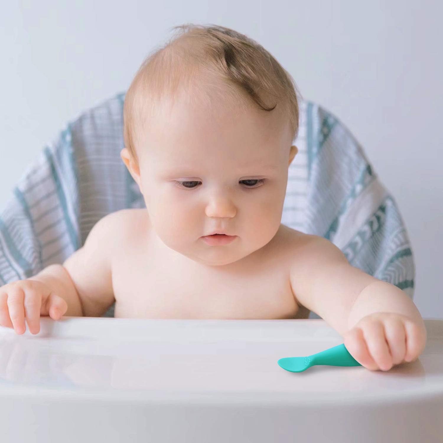 PandaEar Baby Infant 4-Pack Silicone Spoons Safe Ergonomic