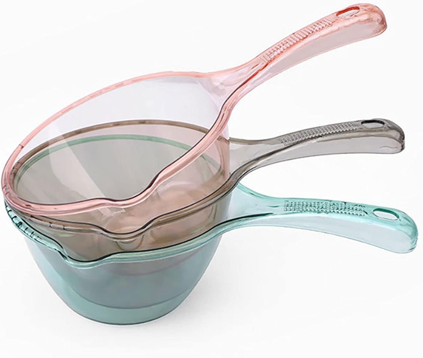 Transparent Water Scoop with Spout Pink