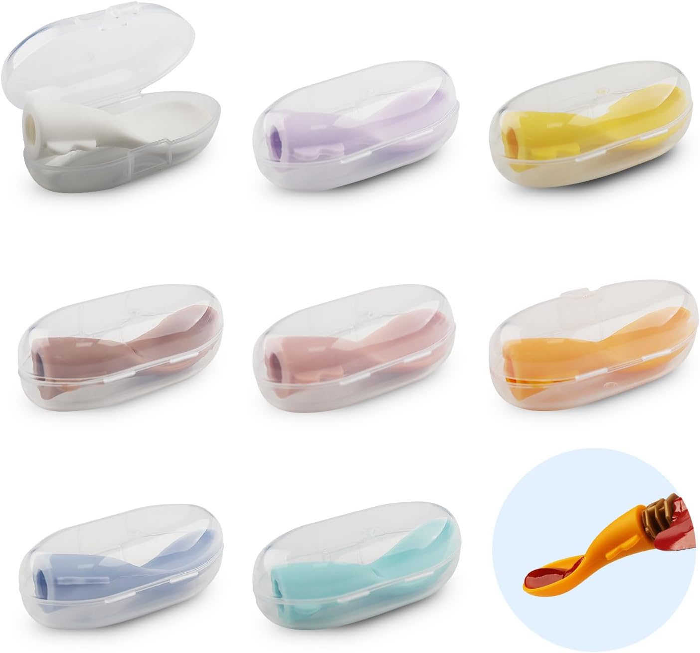 Universal Baby Food Pouch Spoon Attachment 8-Pack