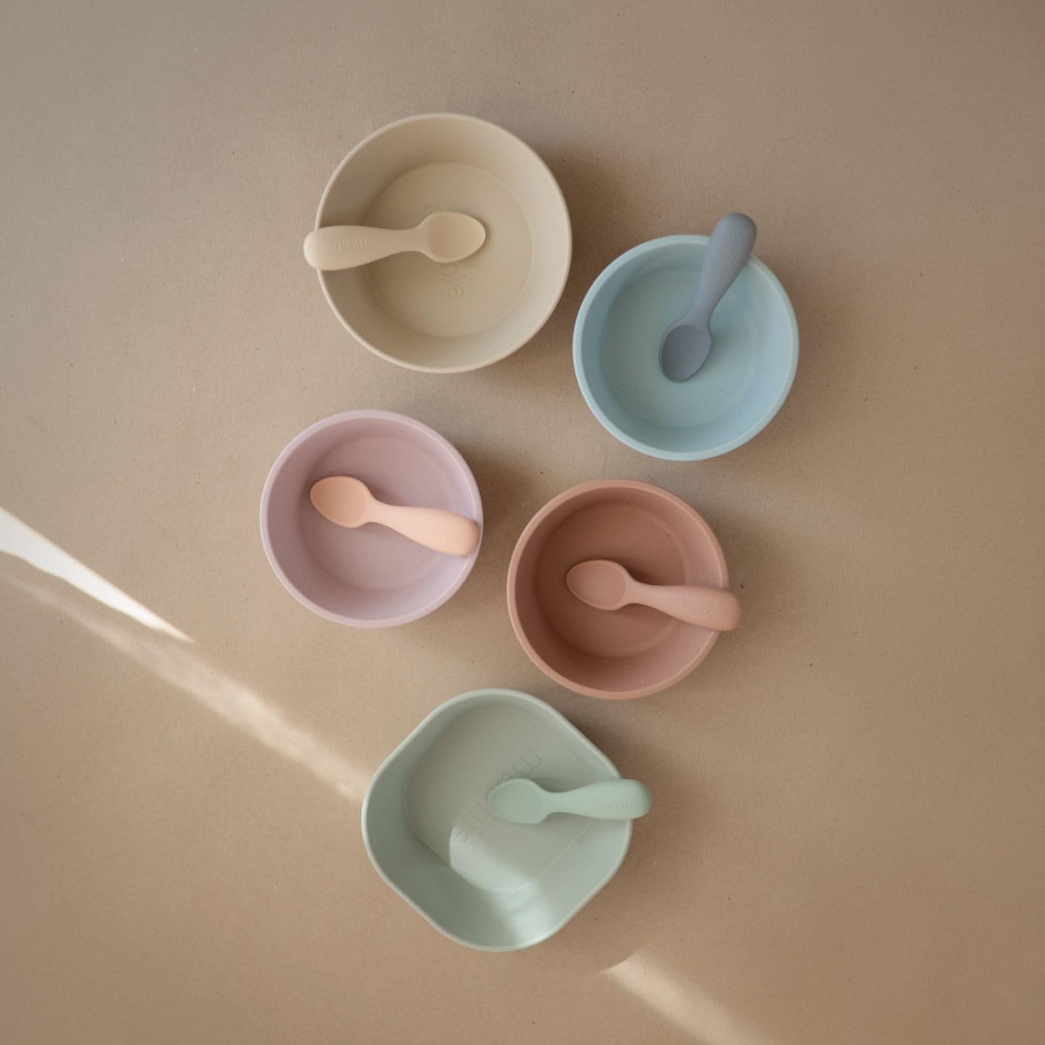 Mushie Silicone Toddler Starter Spoons 2 Pack