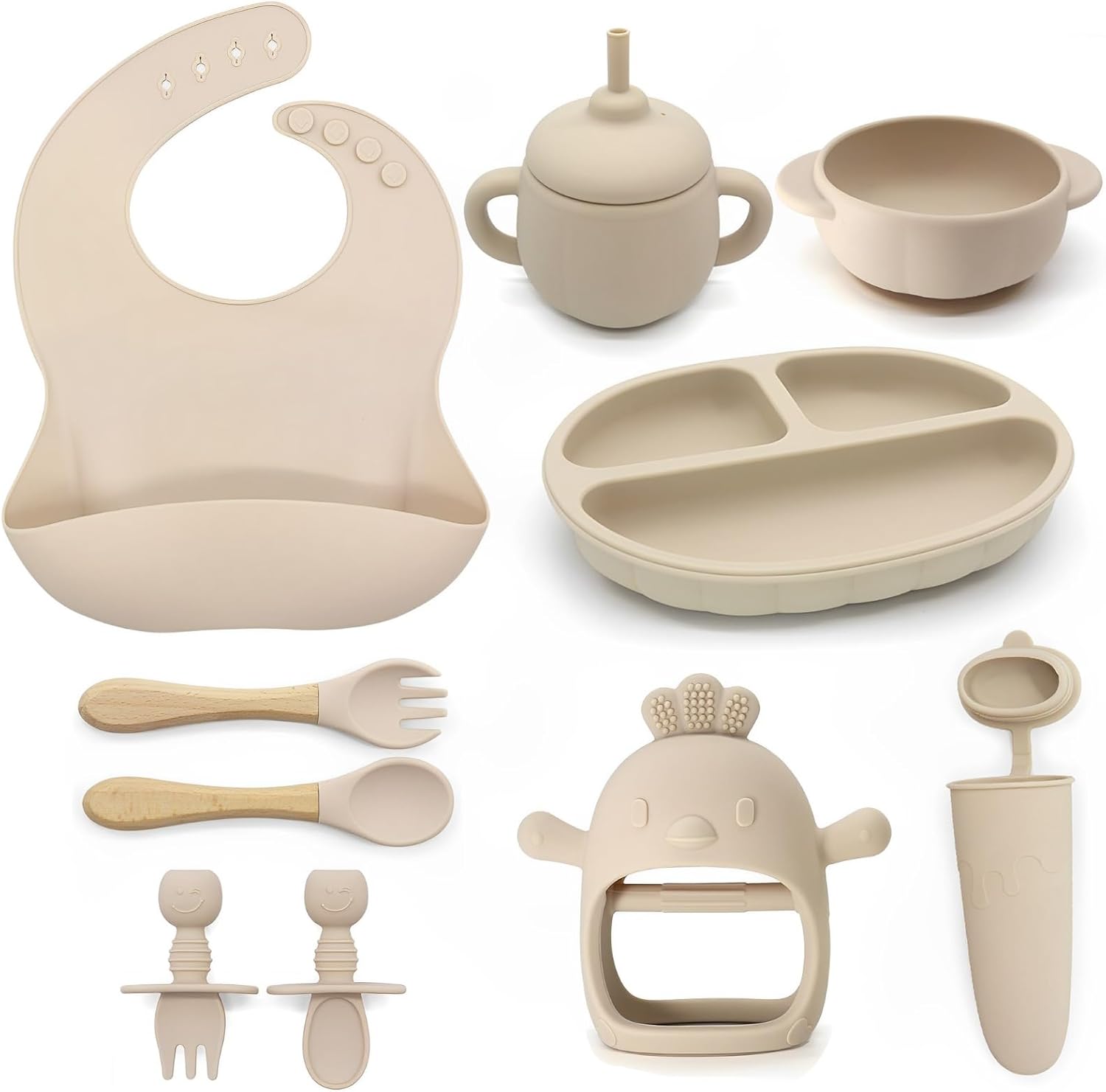 Reusable Silicone Baby Feeding Set for Toddler Leading
