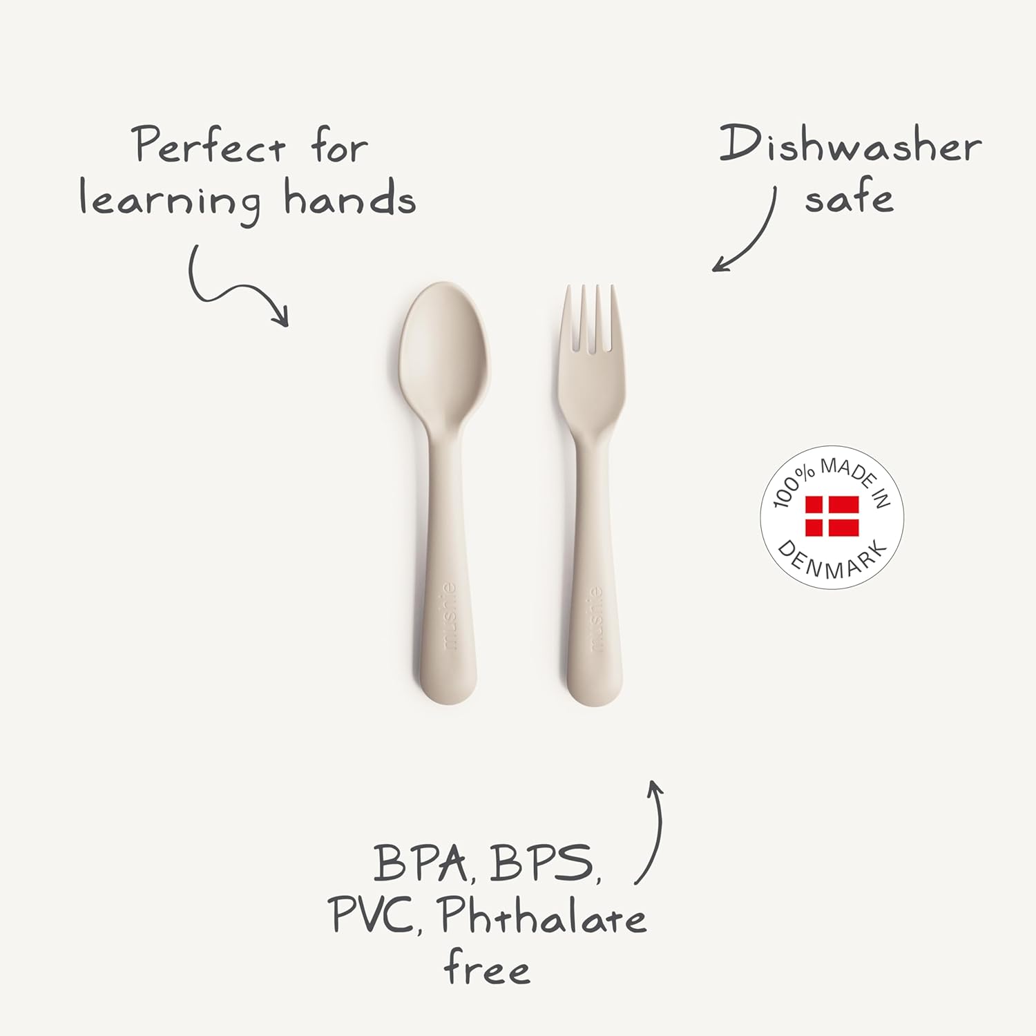 Perfect for Kids meshie Flatware Set Easy to Hold dishwasher safe