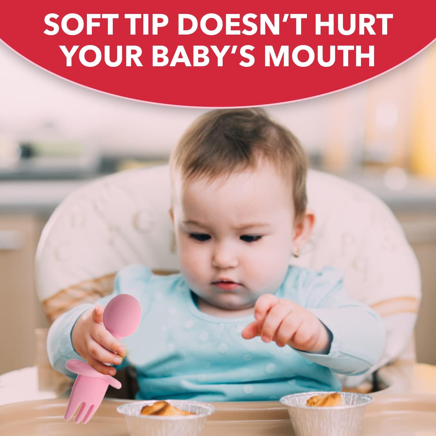 4 Piece Silicone Baby Utensils Set for Training