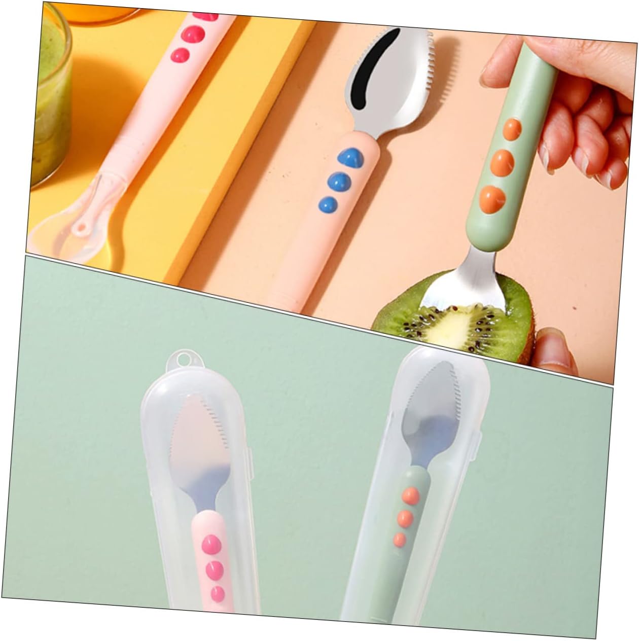 Spoon Puree Double Head Silicone Feeding Spoon