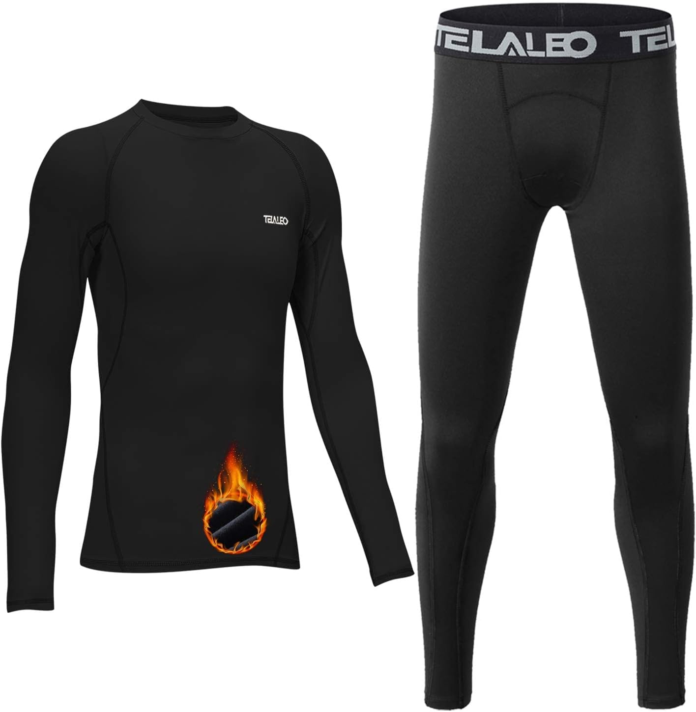 TELALEO Boys Girls Compression Stretch Thermal