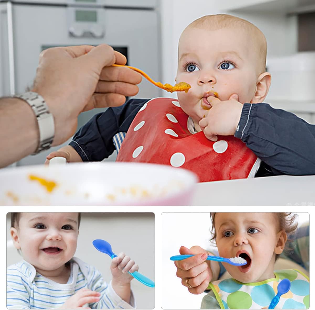 Toddmommy Toddler Spoons Set 4PC Heat Sensing for Baby