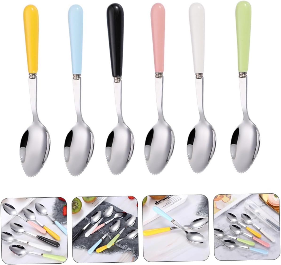 Sturdy 6-Piece Fruit Spoons