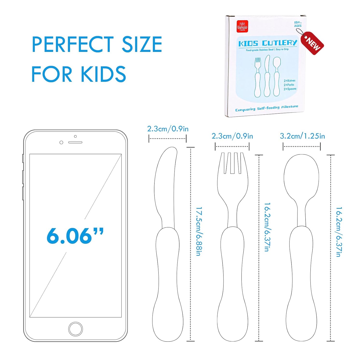 Lehoo Castle Toddler Utensils Set 6pcs