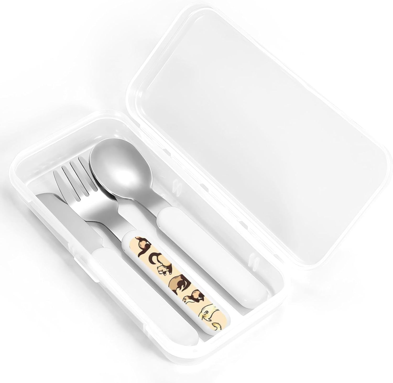 Hairy Ferret Print Stainless Steel Flatware Set