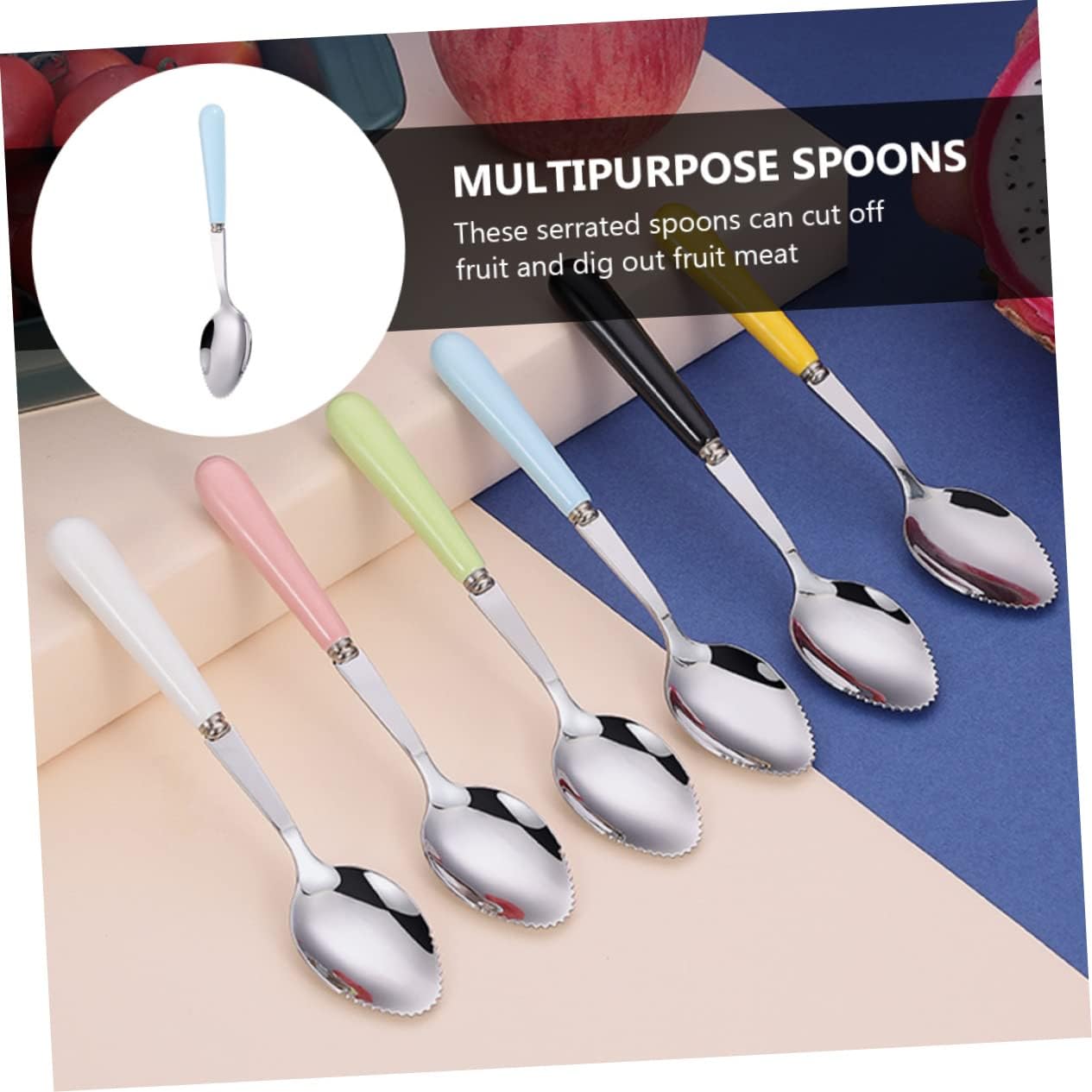 Sturdy 6-Piece Fruit Spoons