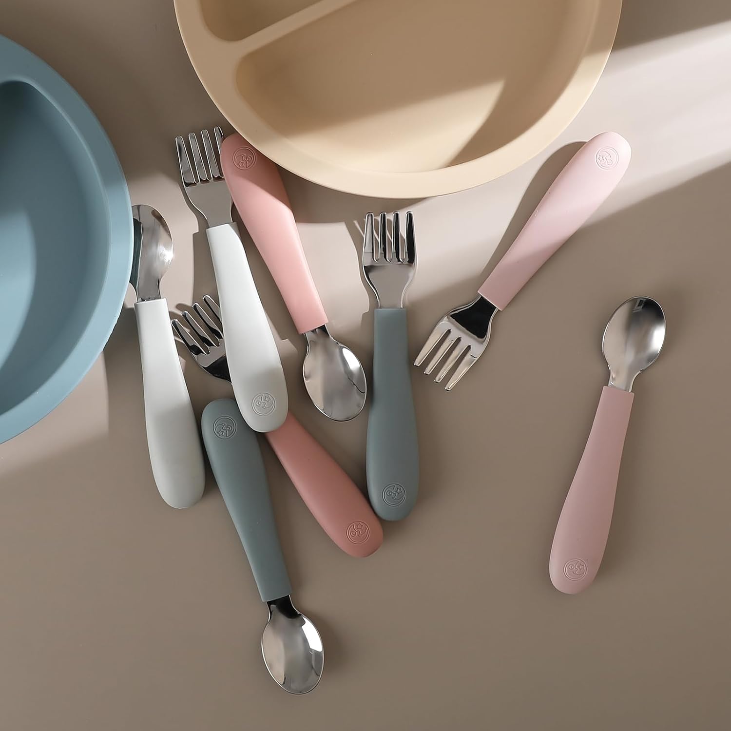 Coix Foam 8-Piece Toddler Utensils Set