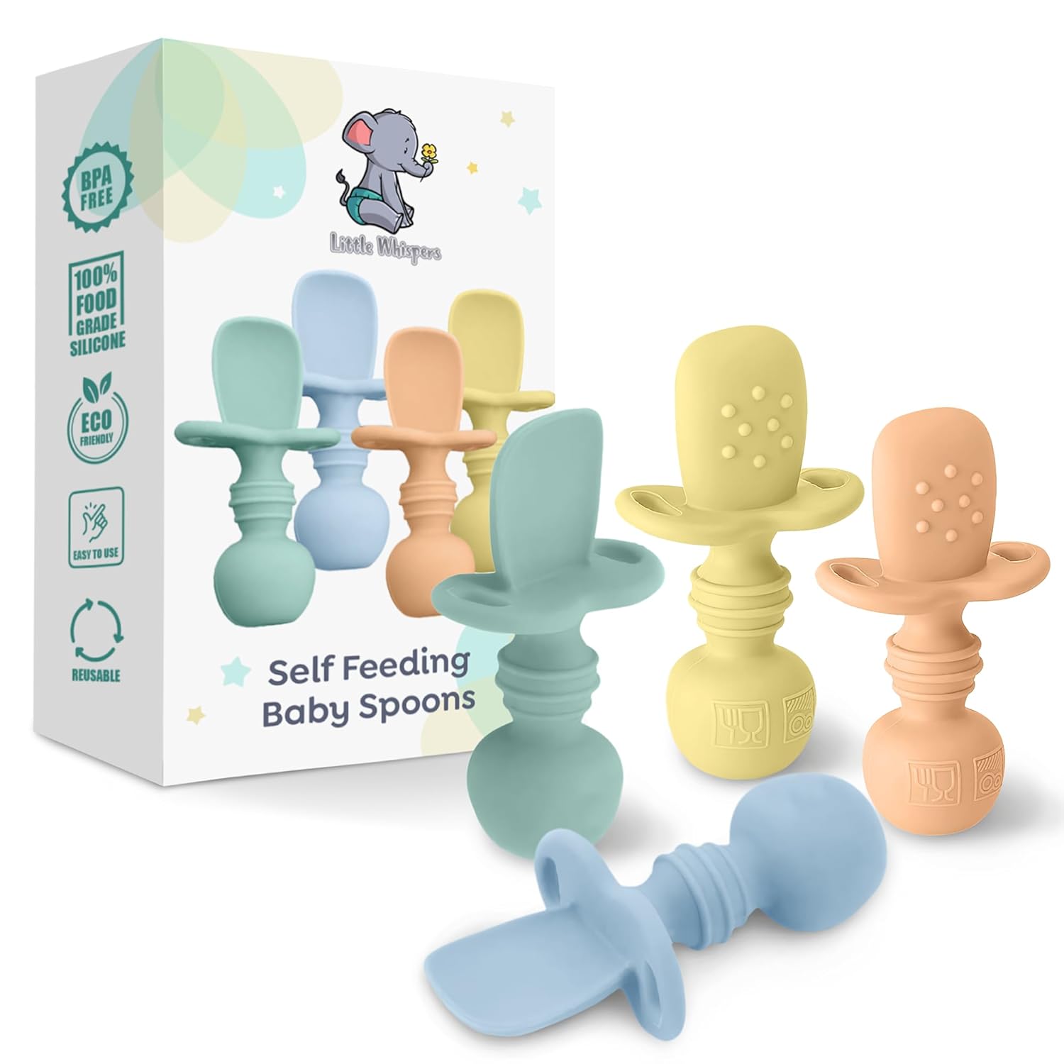 Little Whispers Baby Silicone Spoons