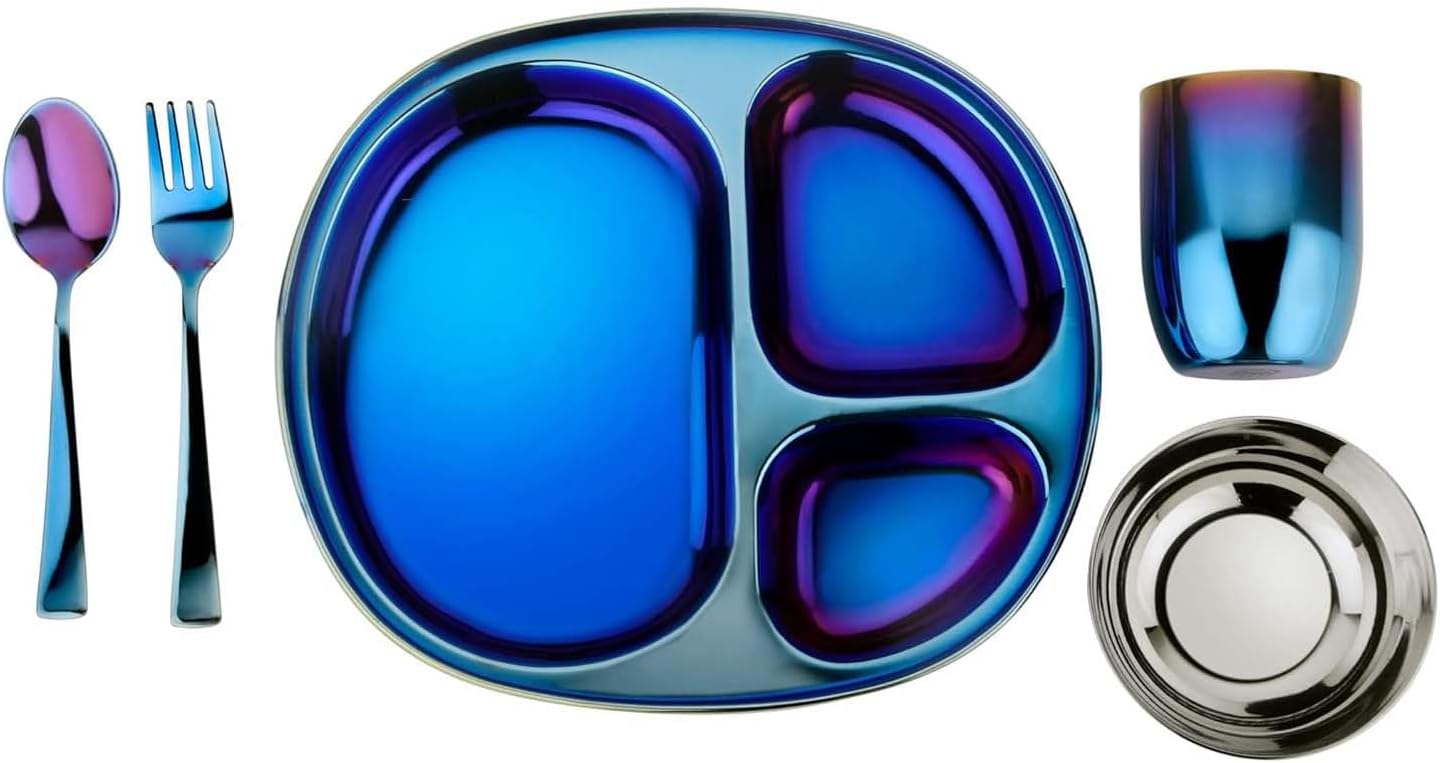 Ahimsa Kids Toddler Plate and Bowl Set