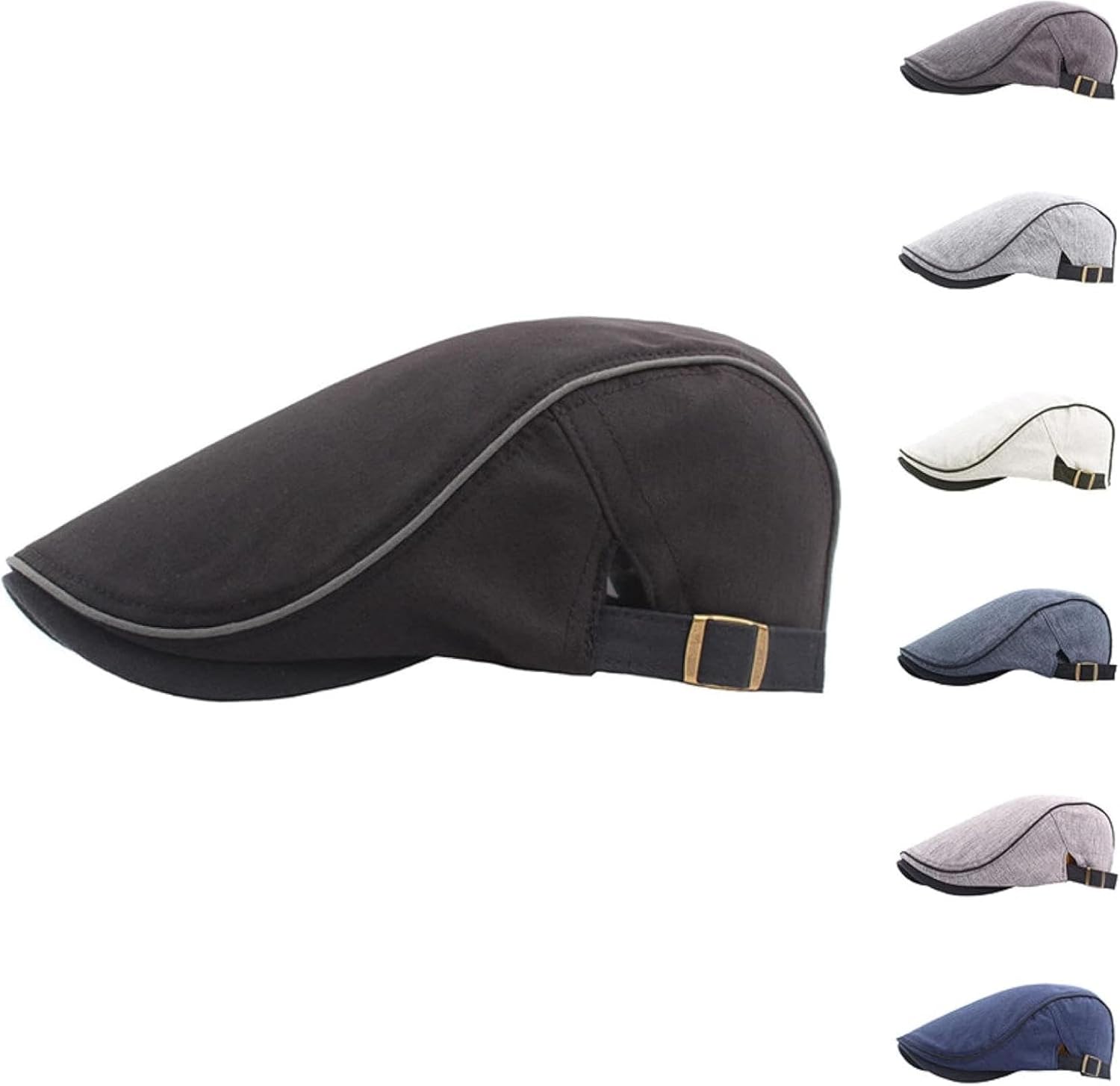 Mens Unisex Newspaper Beret for Spring Summer Fashionable Sun Hat in Linen