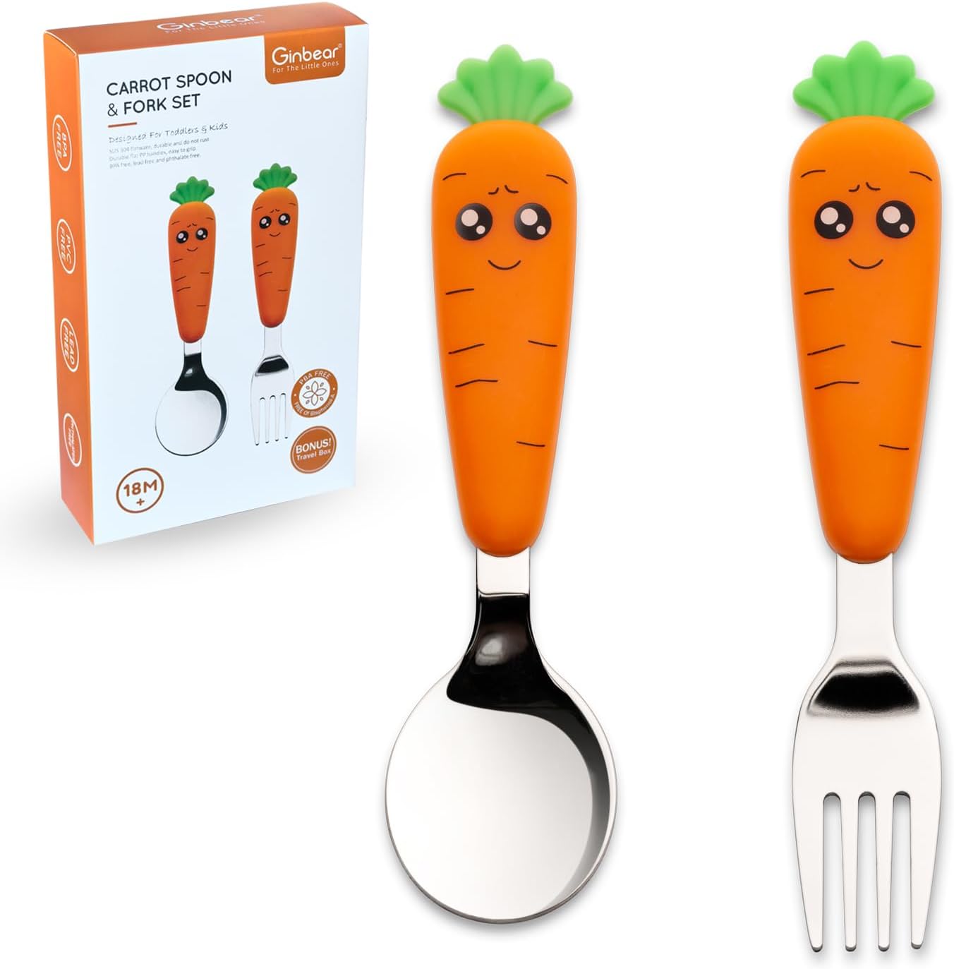 Ginbear Toddler Flatware Set Safe Durable and Style for Kids