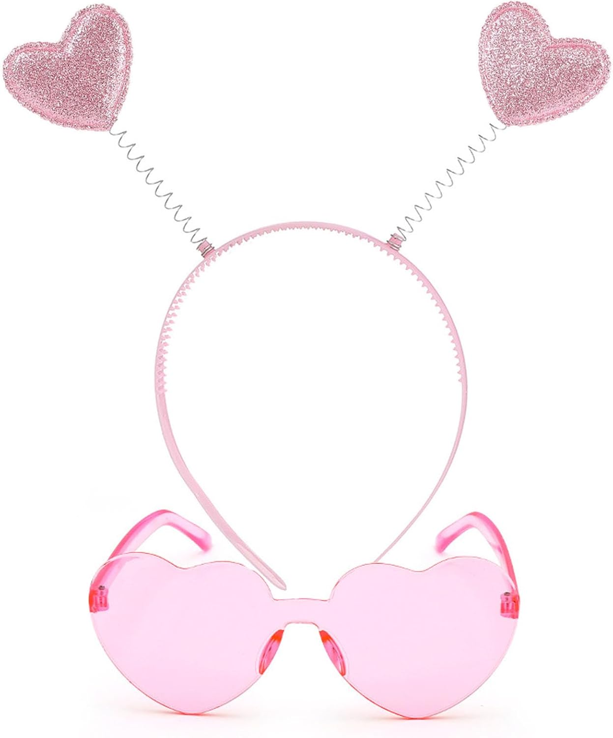 CZolden Pink Heart Headband Sunglasses