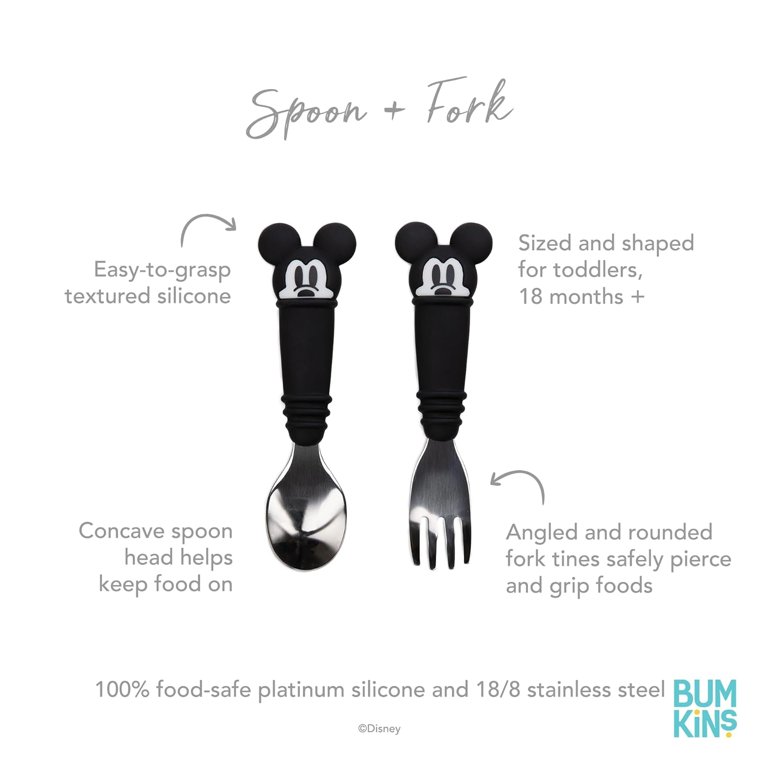 Disney Toddler Utensils Self-Feeding Set for 18 Months