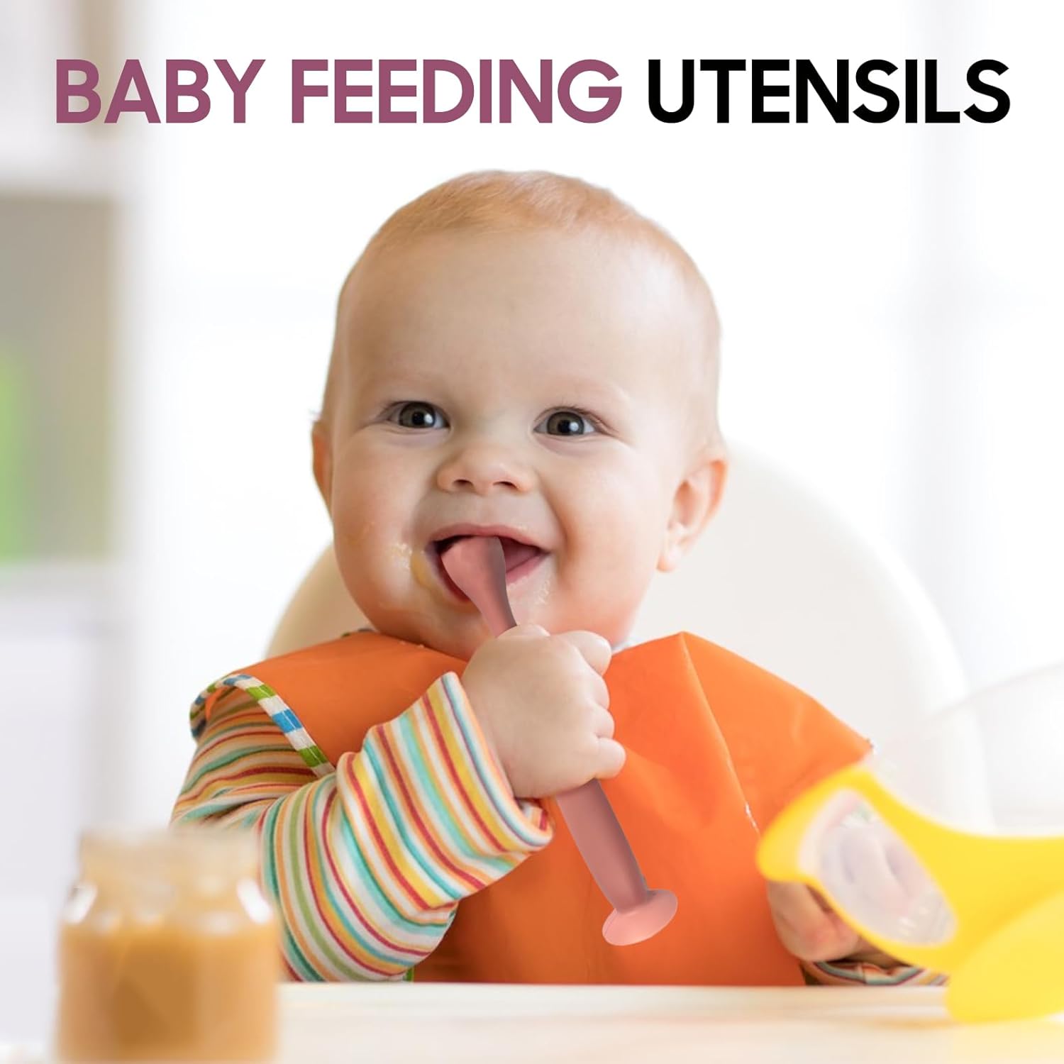 Secure Silicone Baby Spoons for 6-Month Feeding