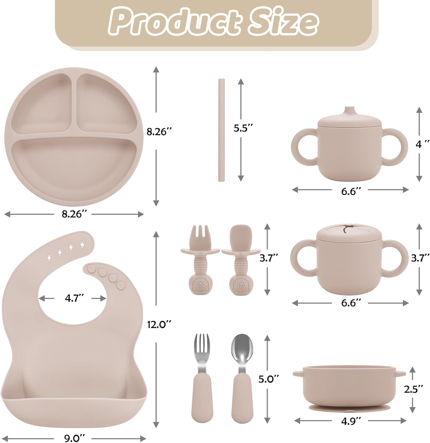 Safe Silicone Baby Feeding Set