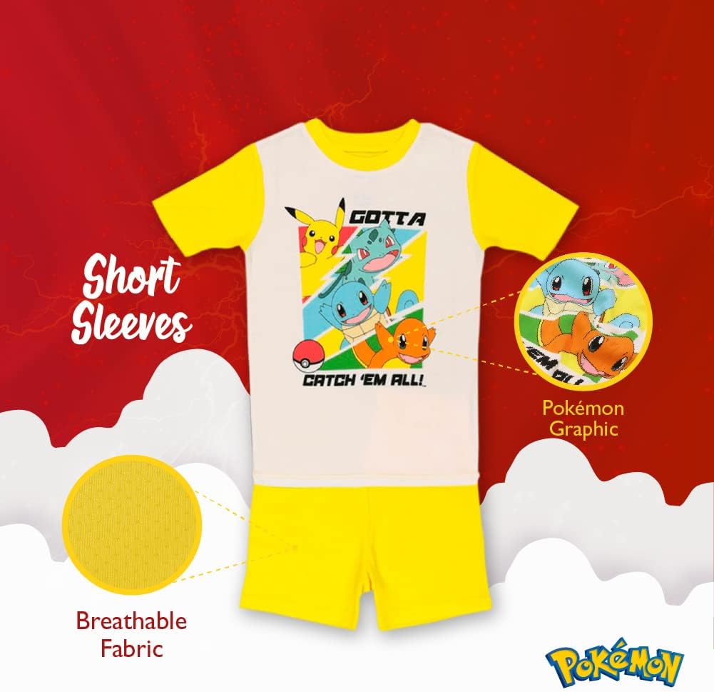 Pokemon Boys Cute 6-Piece Pajama Set