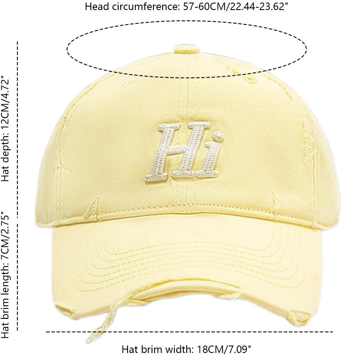 Adjustable embroidery sun hat