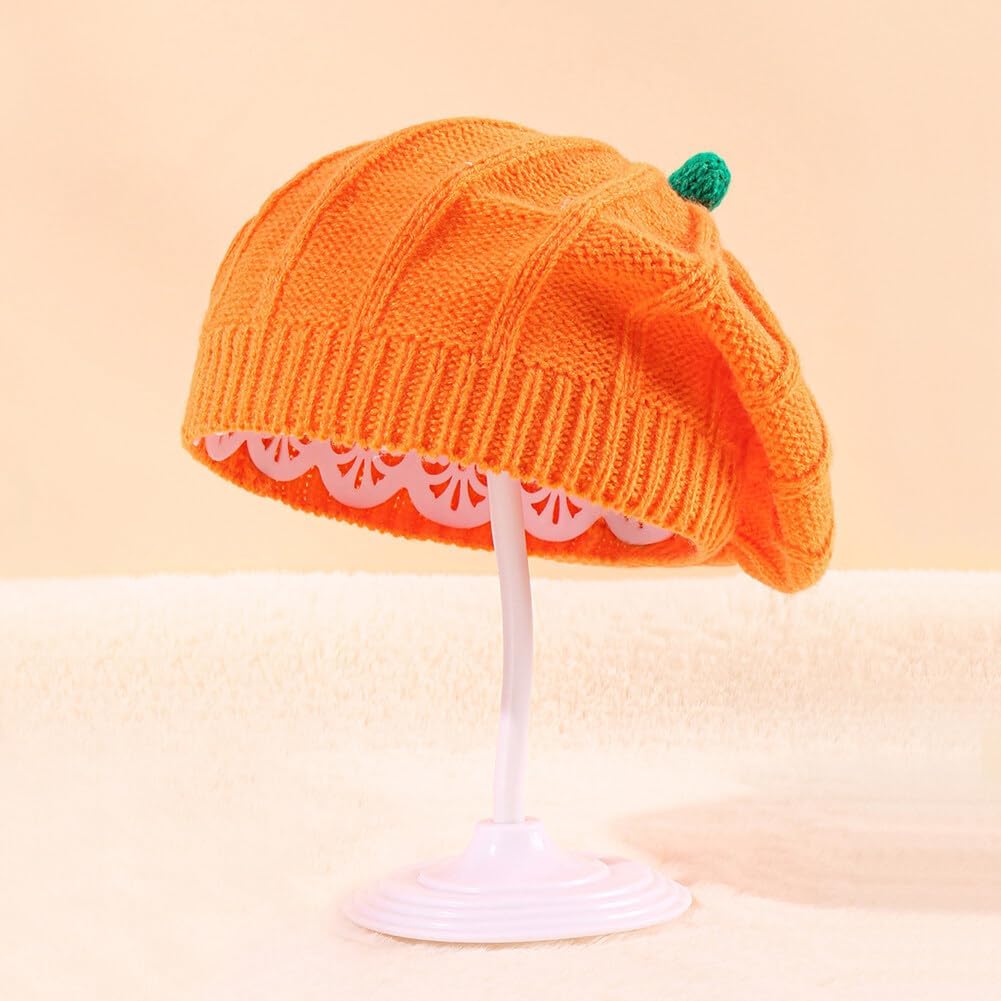 Halloween pumpkin beret for kids perfect fall accessory matching family set