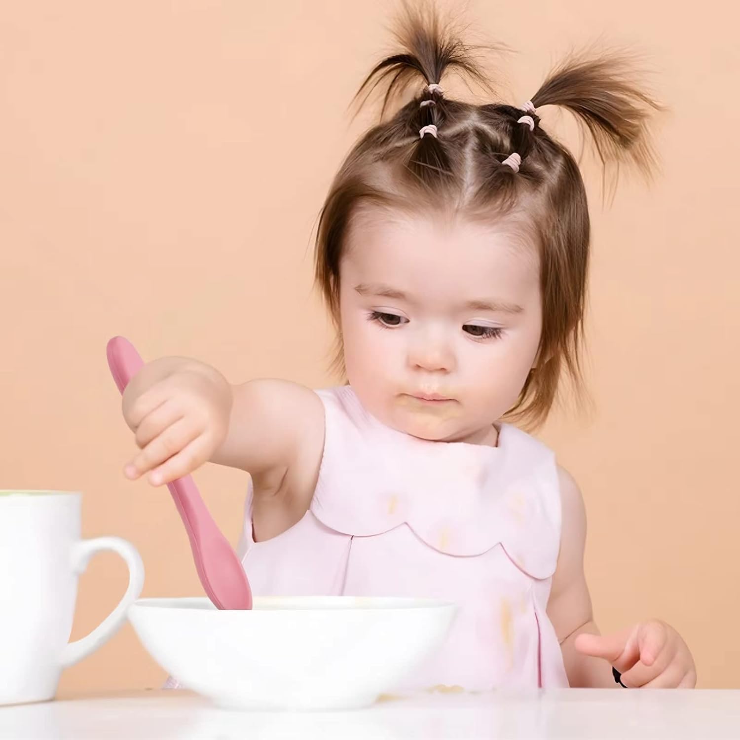 PandaEar Silicone Baby Spoon and Fork Set