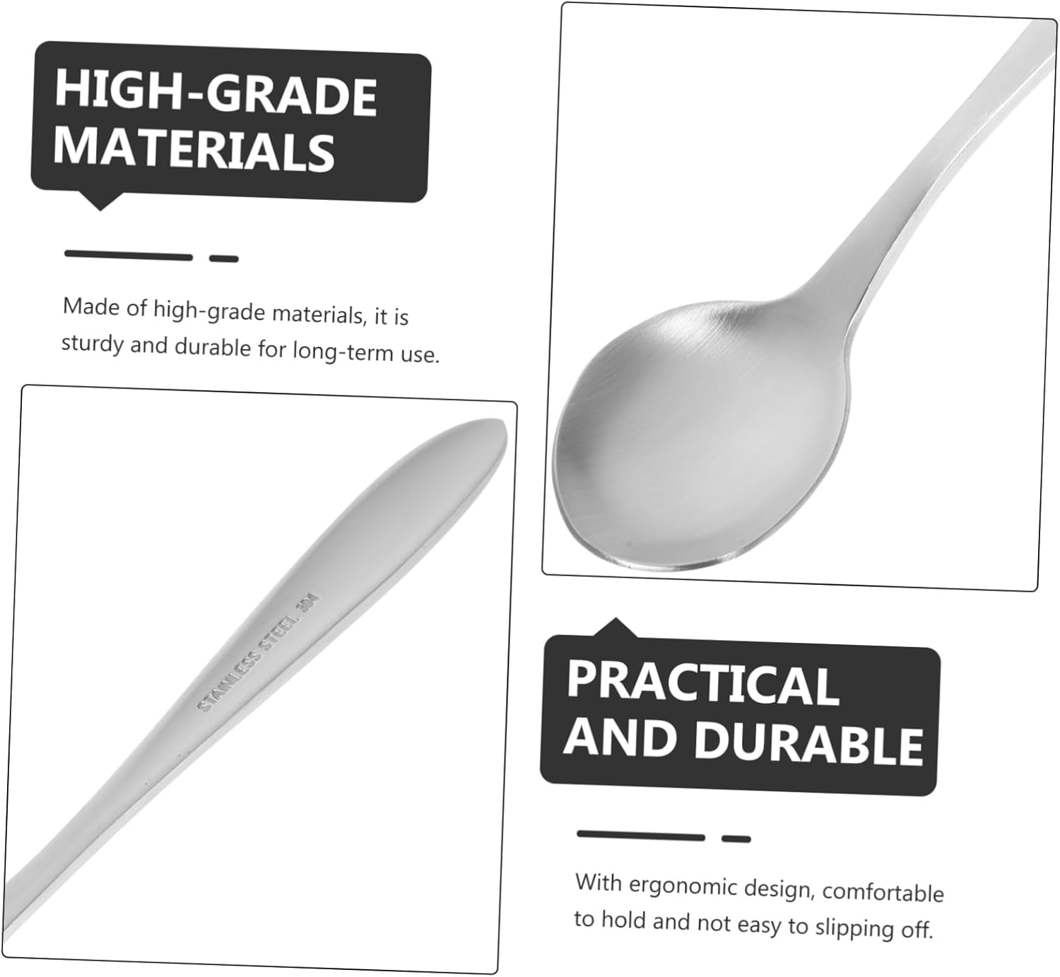 Ergonomic Feeding Spoon for Elders Babies Right-Handed Design Easy to Use