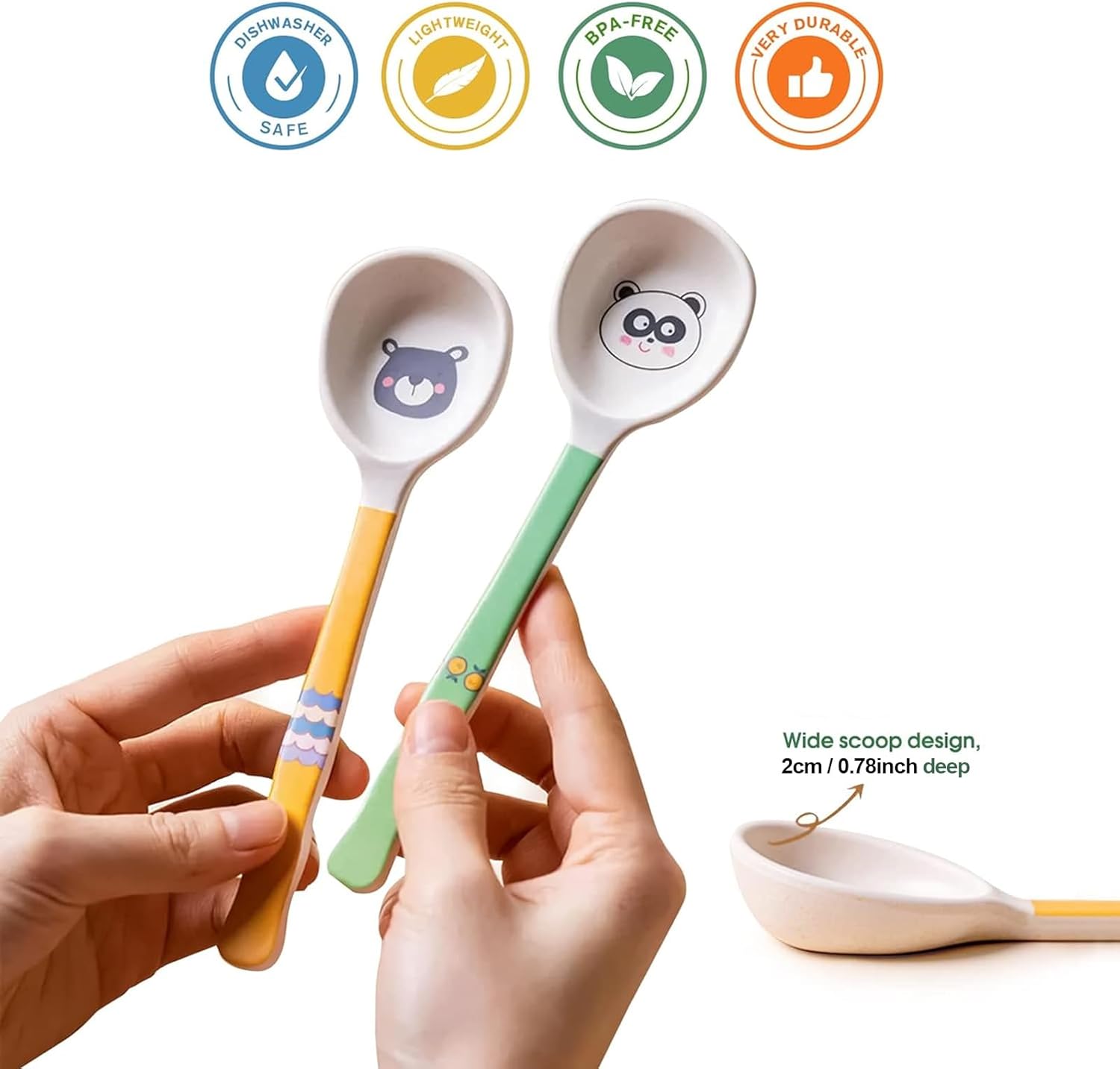 5-Piece Bamboo Kids Spoons Set