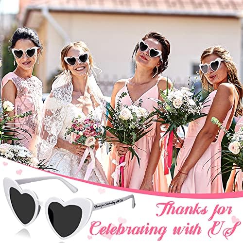 Vabean Heart-Shaped Bridal Sunglasses for Party Guests