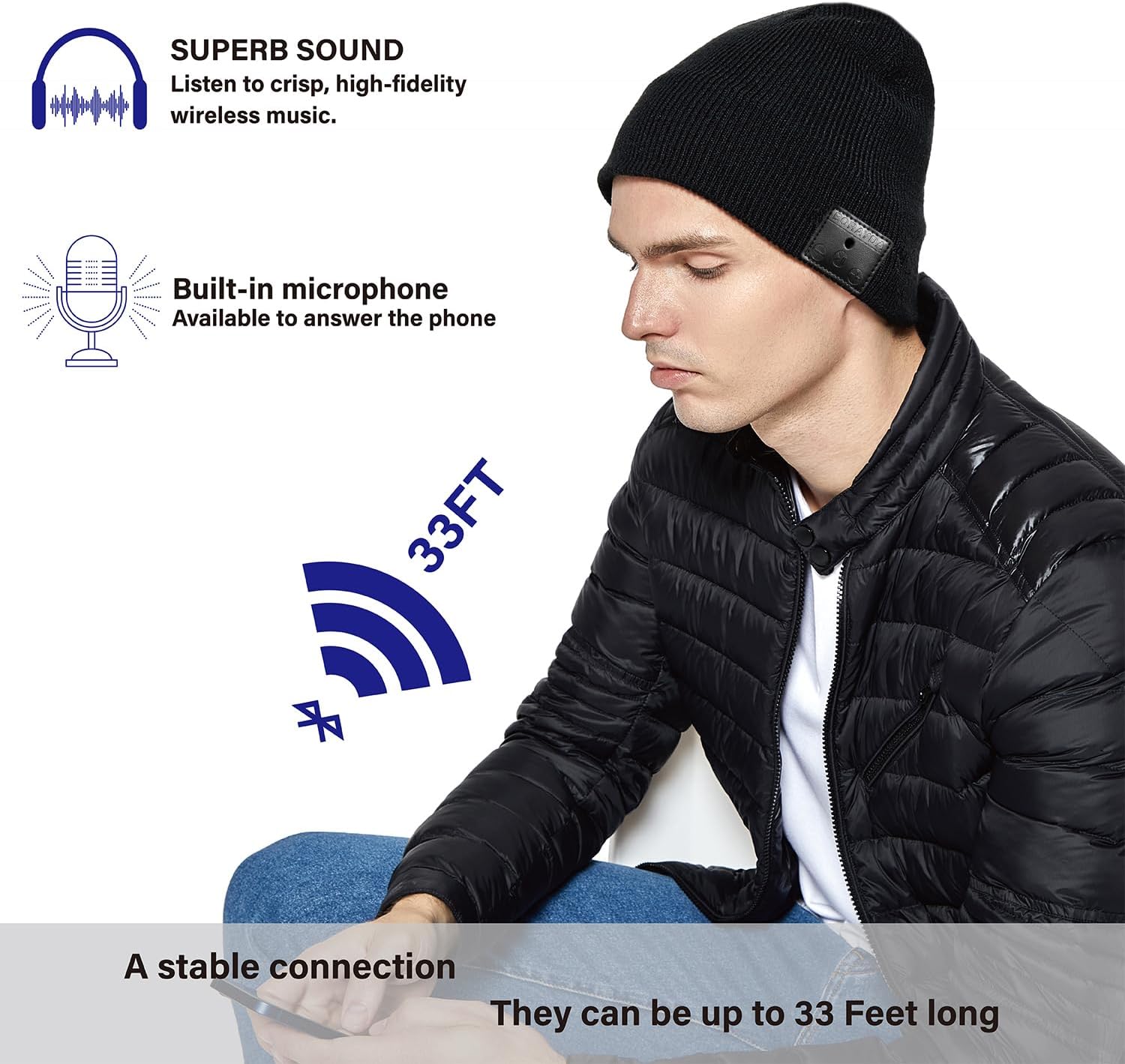 Boraida Bluetooth Beanie