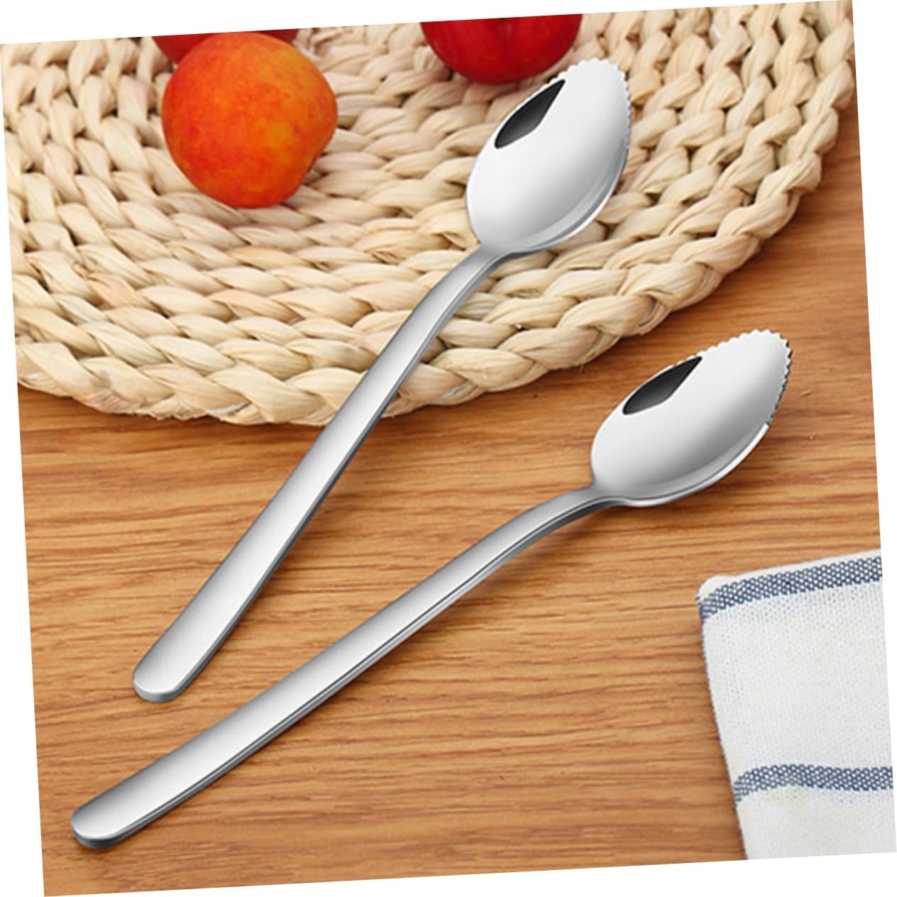 IBASSENICE 3PCS Stainless Steel Feeding Spoons for Infants - Dessert and Fruit Scoops
