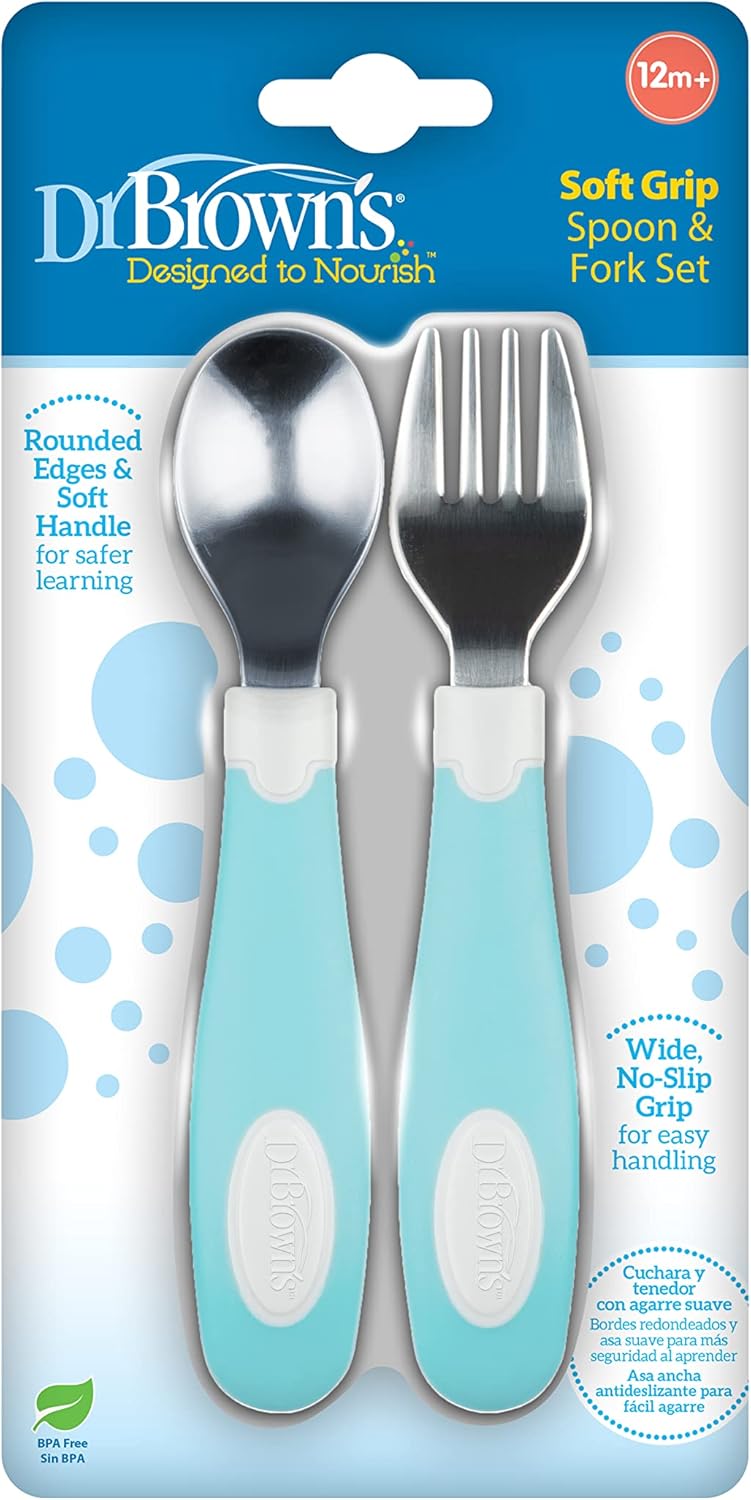 Dr Browns Soft-Grip Spoon and Fork Set Nourish Your Toddlers experience