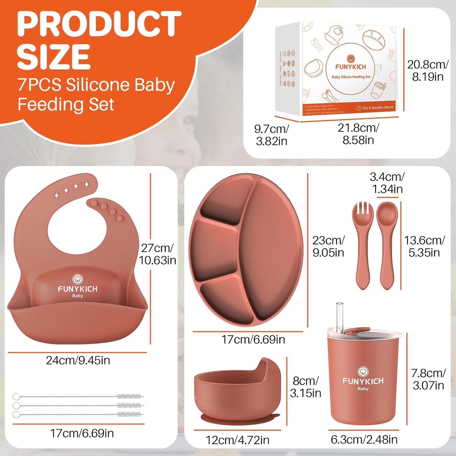 FUNYKICH Baby Feeding Set - Perfect for 6 Months Babies