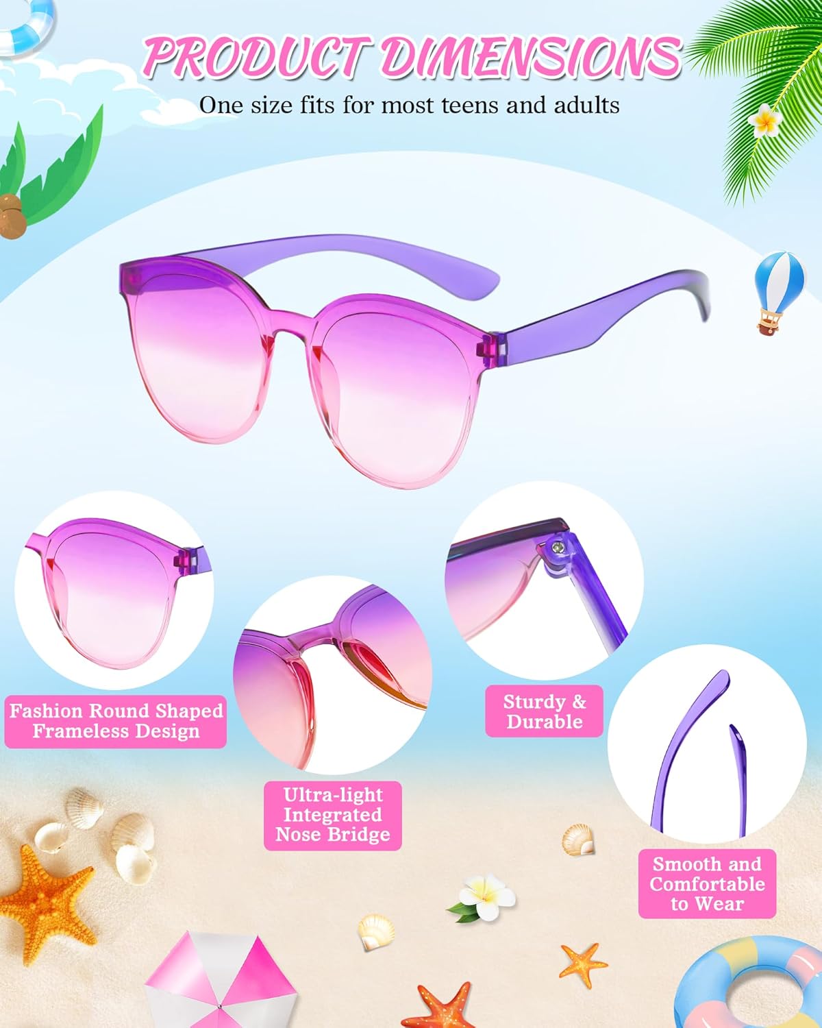 Geopty Fun Party Sunglasses Pack 1014 Bulk