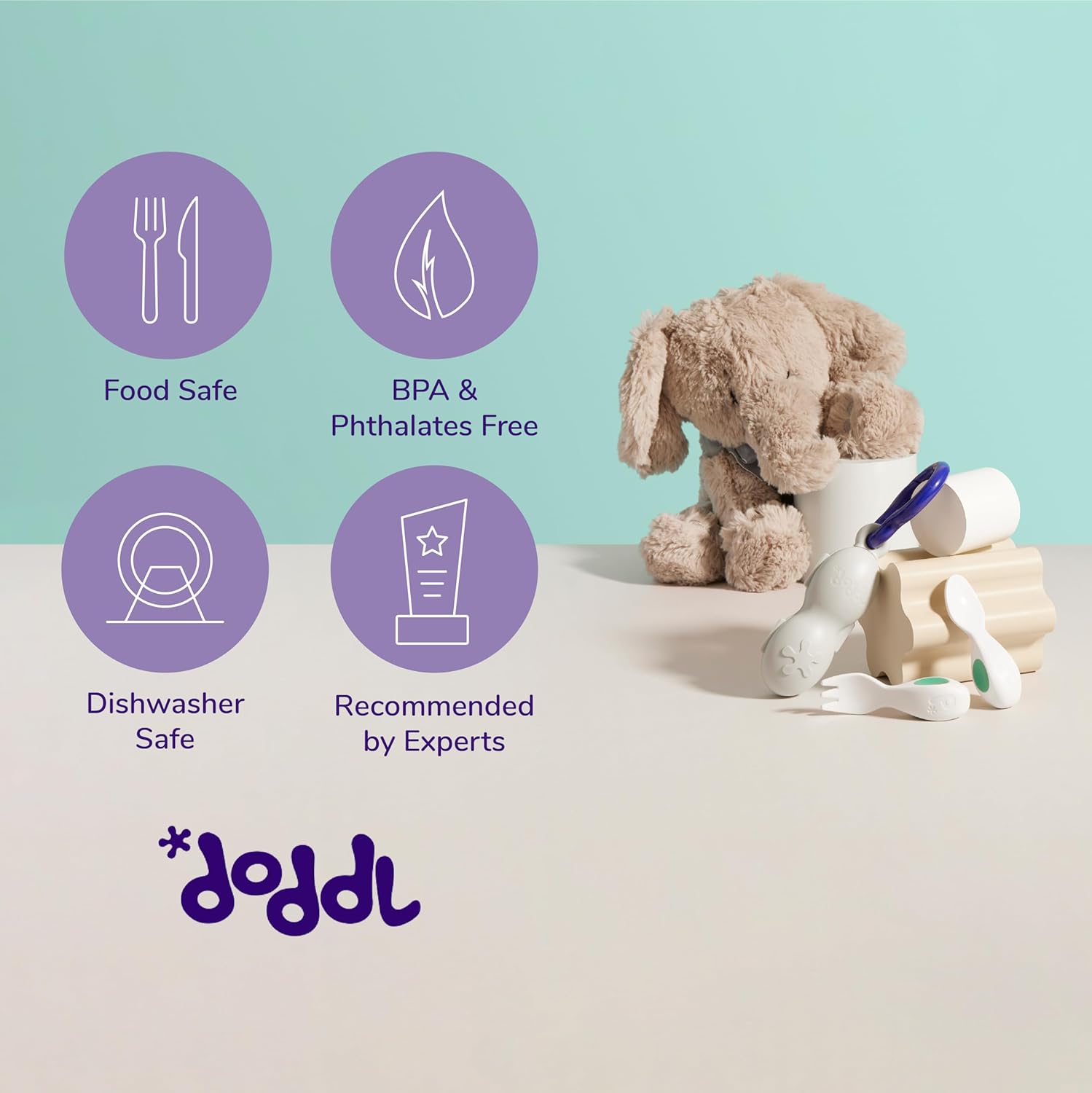 Perfect Baby Spoon Set for Travel Self-Feeding Ergonomic BPA-Free