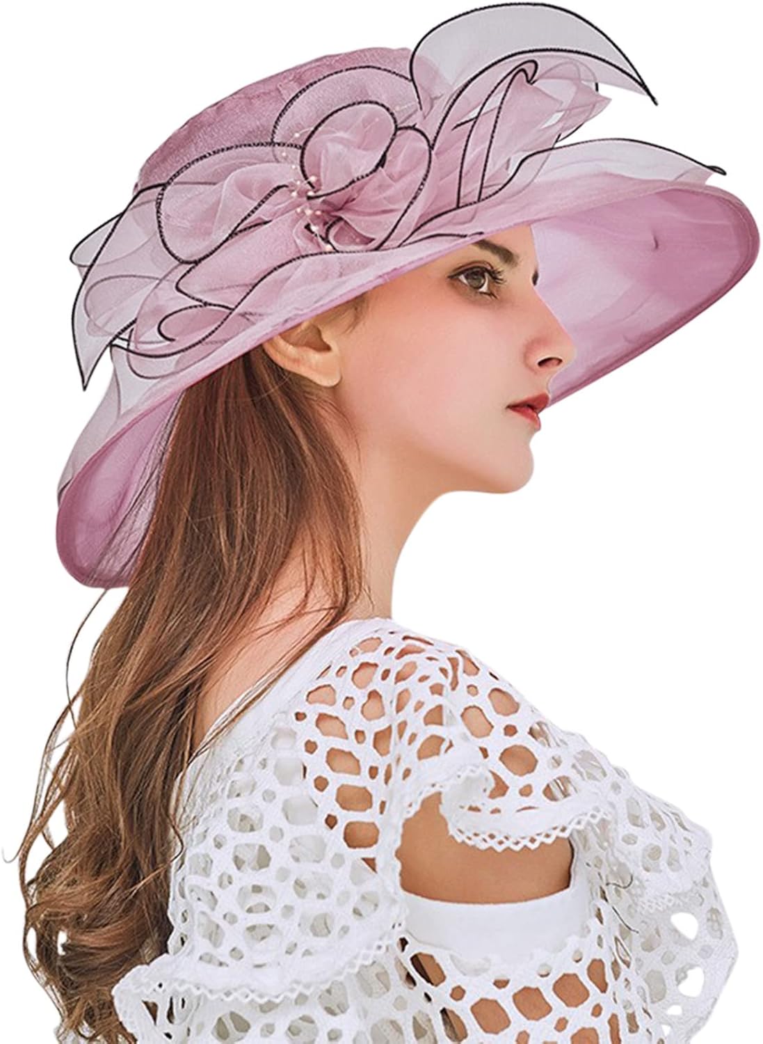UANGKOU Orange Womens Fascinator Stylish Kentucky-derby Hat